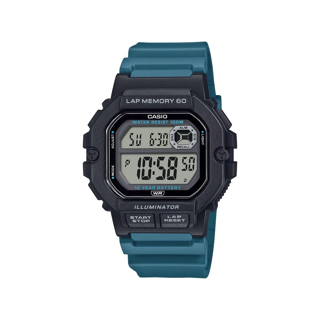 Đồng Hồ Casio Ws-1400H-3Av Nam Đen Xanh