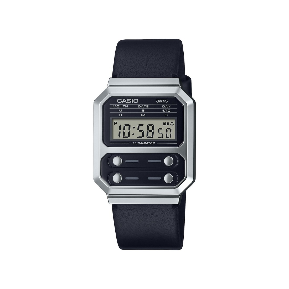 Đồng Hồ Casio A100Wel-1A Nam Đen Xám