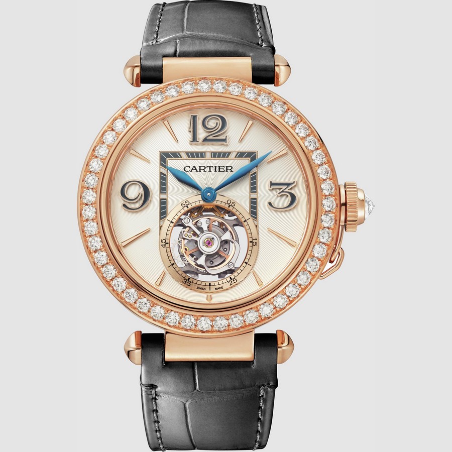 Đồng Hồ Cartier Pasha De Cartier Watch Nam Vàng Hồng Xám