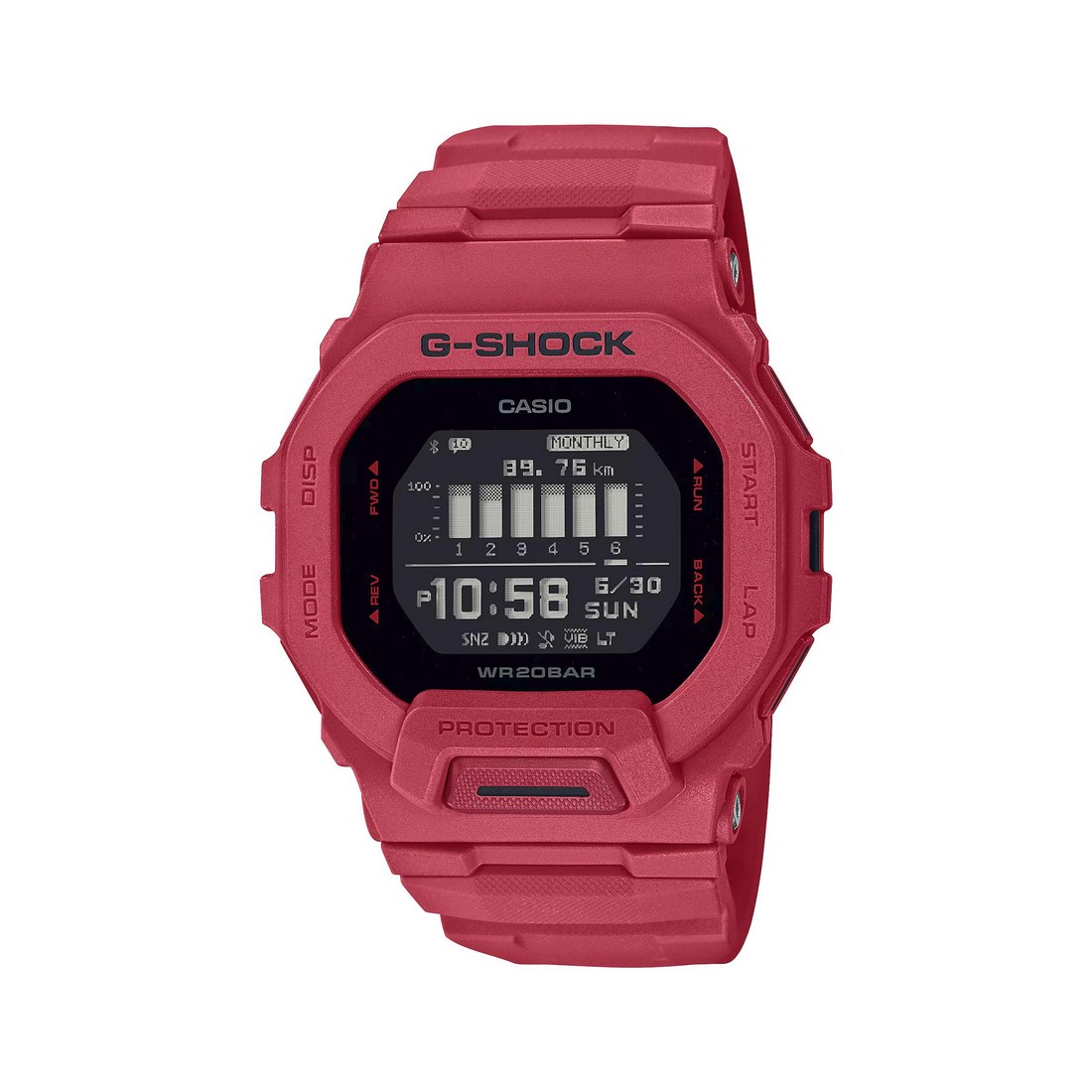 Đồng Hồ Casio Gbd-200Rd-4 Nam Đỏ Đen