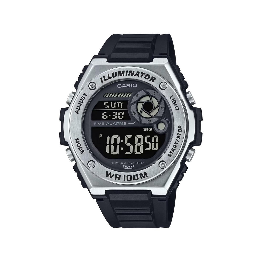 Đồng Hồ Casio Mwd-100H-1Bv Nam Đen Xám