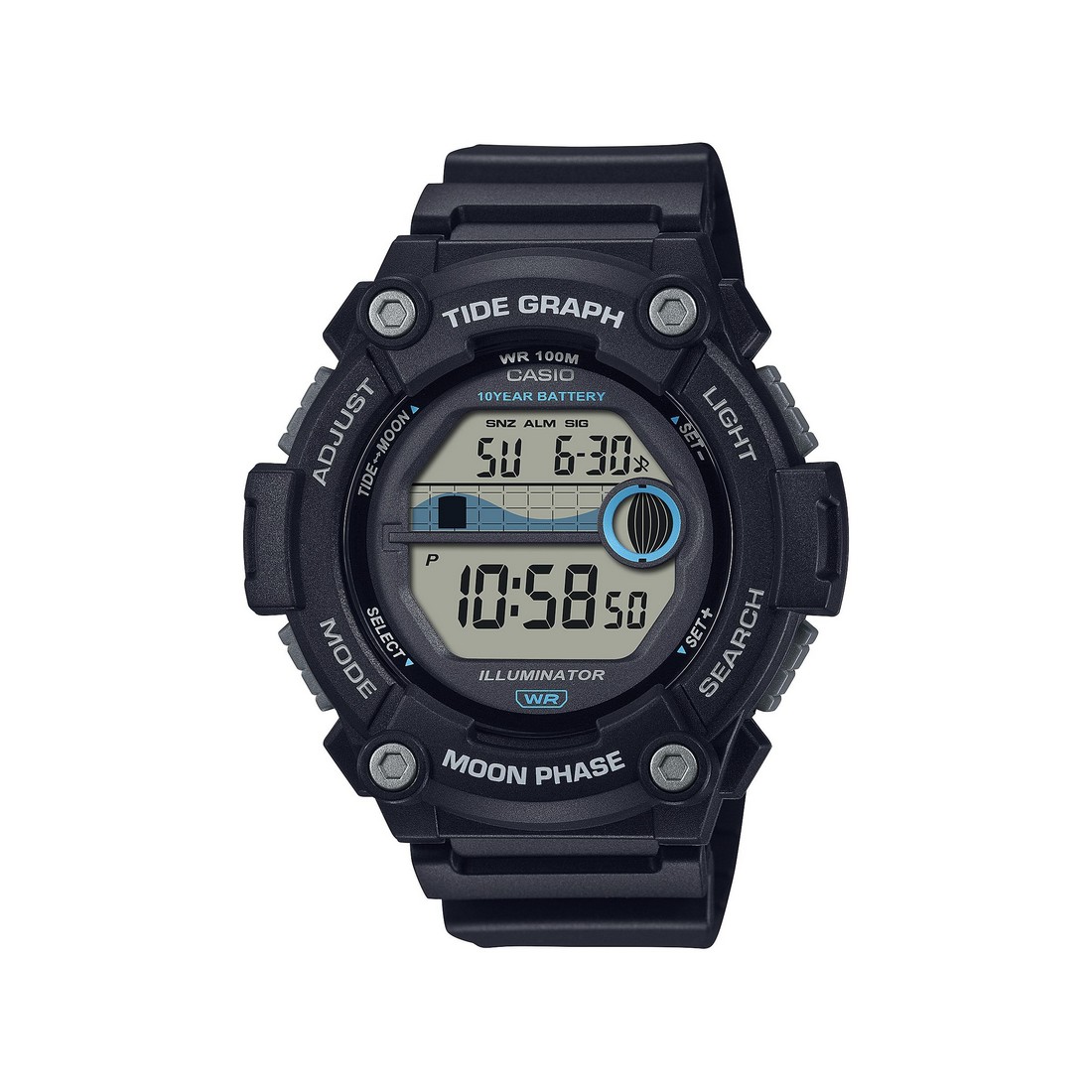 Đồng Hồ Casio Ws-1300H-1Av Nam Đen