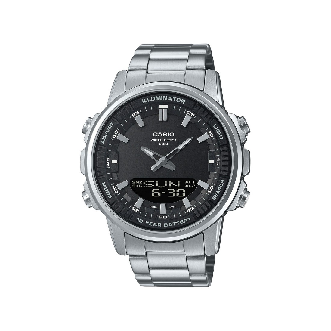 Đồng Hồ Casio Amw-880D-1Av Nam Đen Xám