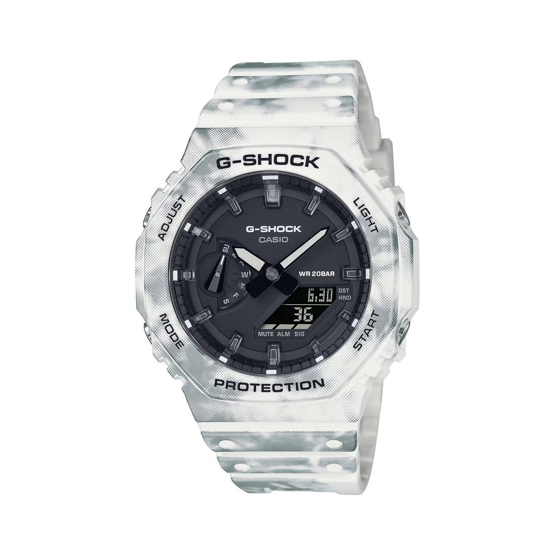 Đồng Hồ Casio Gae-2100Gc-7A Nam Trắng Đen