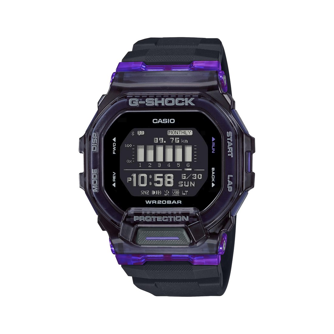 Đồng Hồ Casio Gbd-200Sm-1A6 Nam Đen Tím