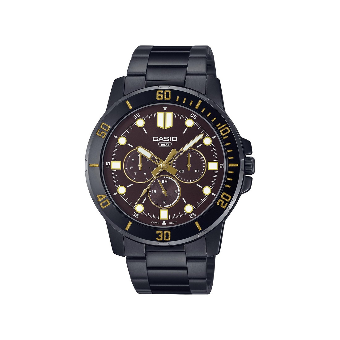 Đồng Hồ Casio Mtp-Vd300B-5E Nam Nâu Đen