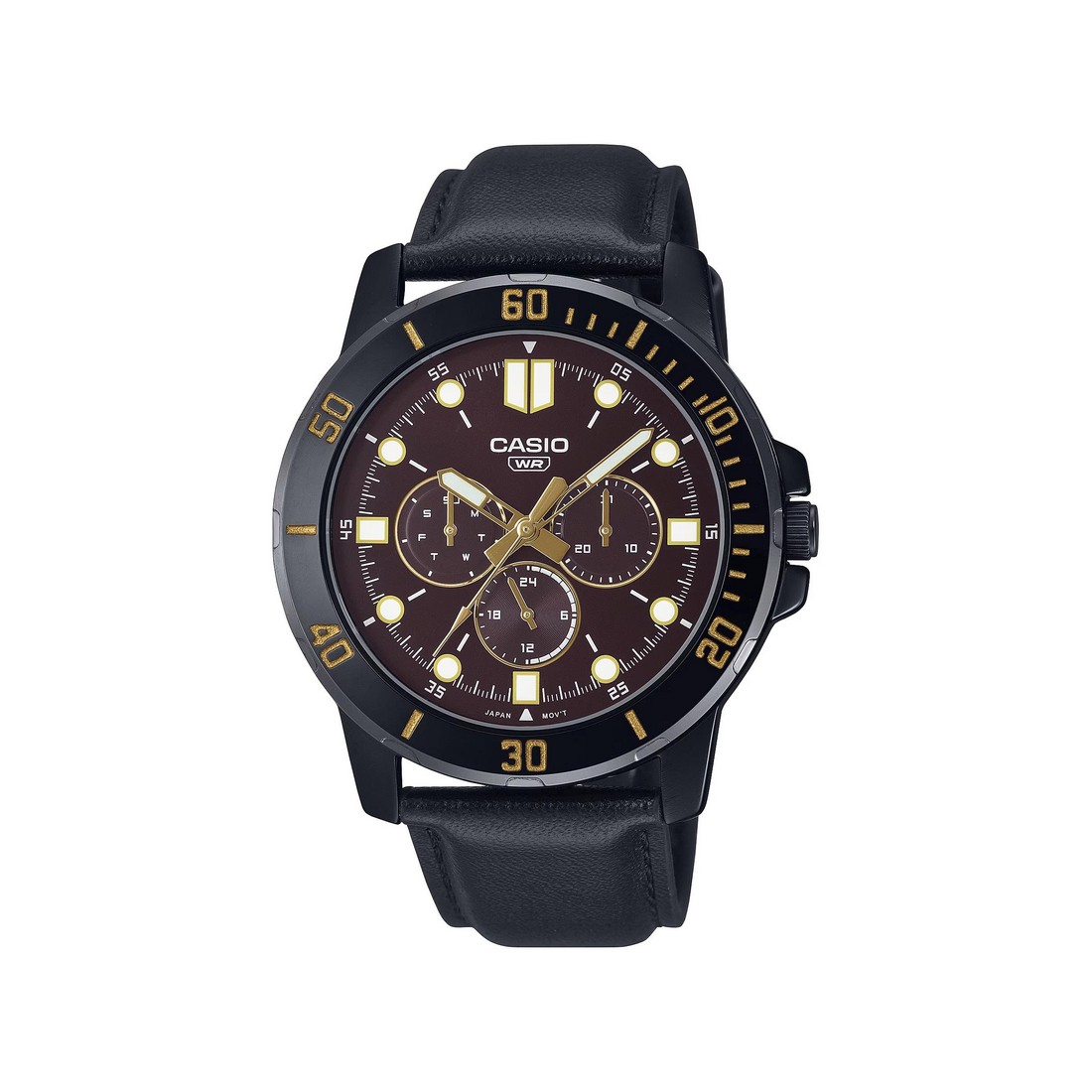 Đồng Hồ Casio Mtp-Vd300Bl-5E Nam Nâu Đen