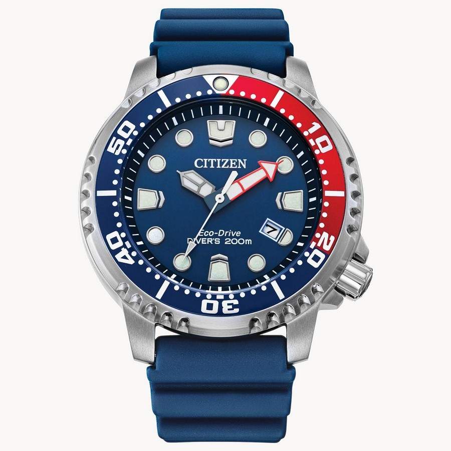 Đồng Hồ Citizen Promaster Dive Nam Xanh Đỏ Xám