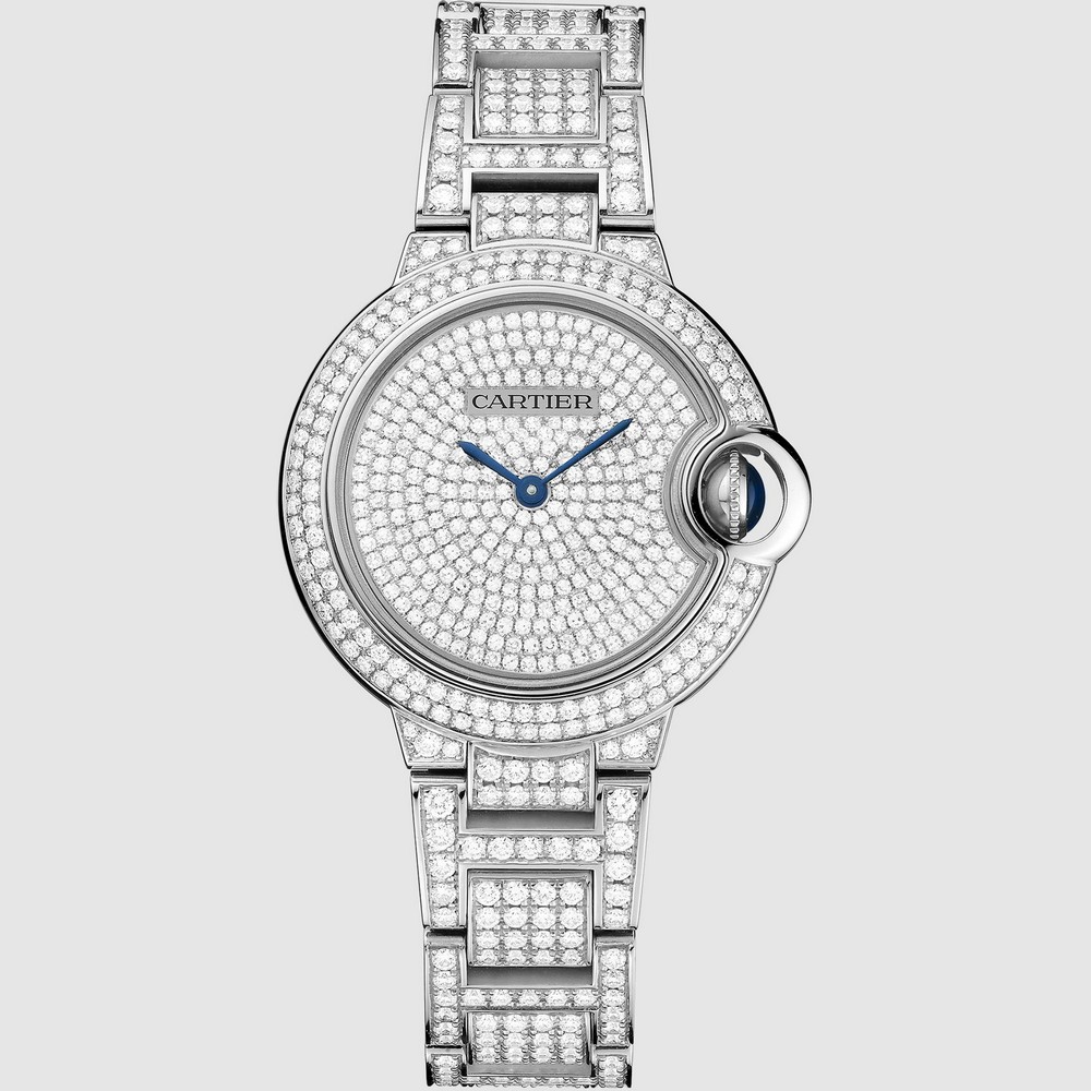 Đồng Hồ Cartier Ballon Bleu De Cartier Watch 33mm Nữ Xám