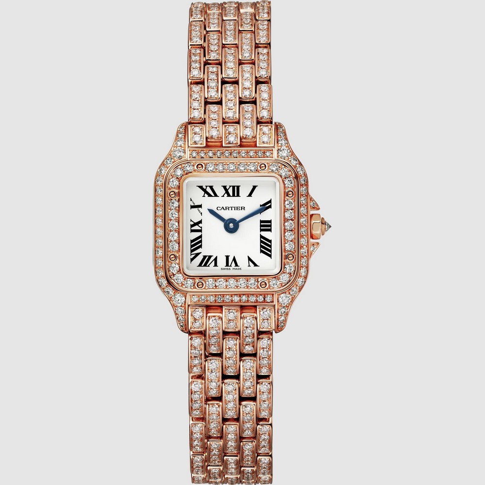 Đồng Hồ Cartier Panthère De Cartier Mini Watch  Nữ Vàng Hồng Trắng