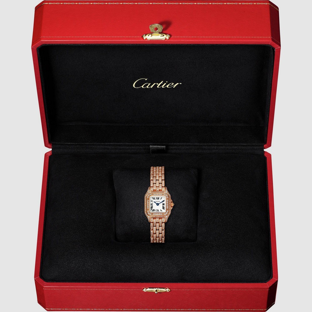 Đồng Hồ Cartier Panthère De Cartier Mini Watch  Nữ Vàng Hồng Trắng