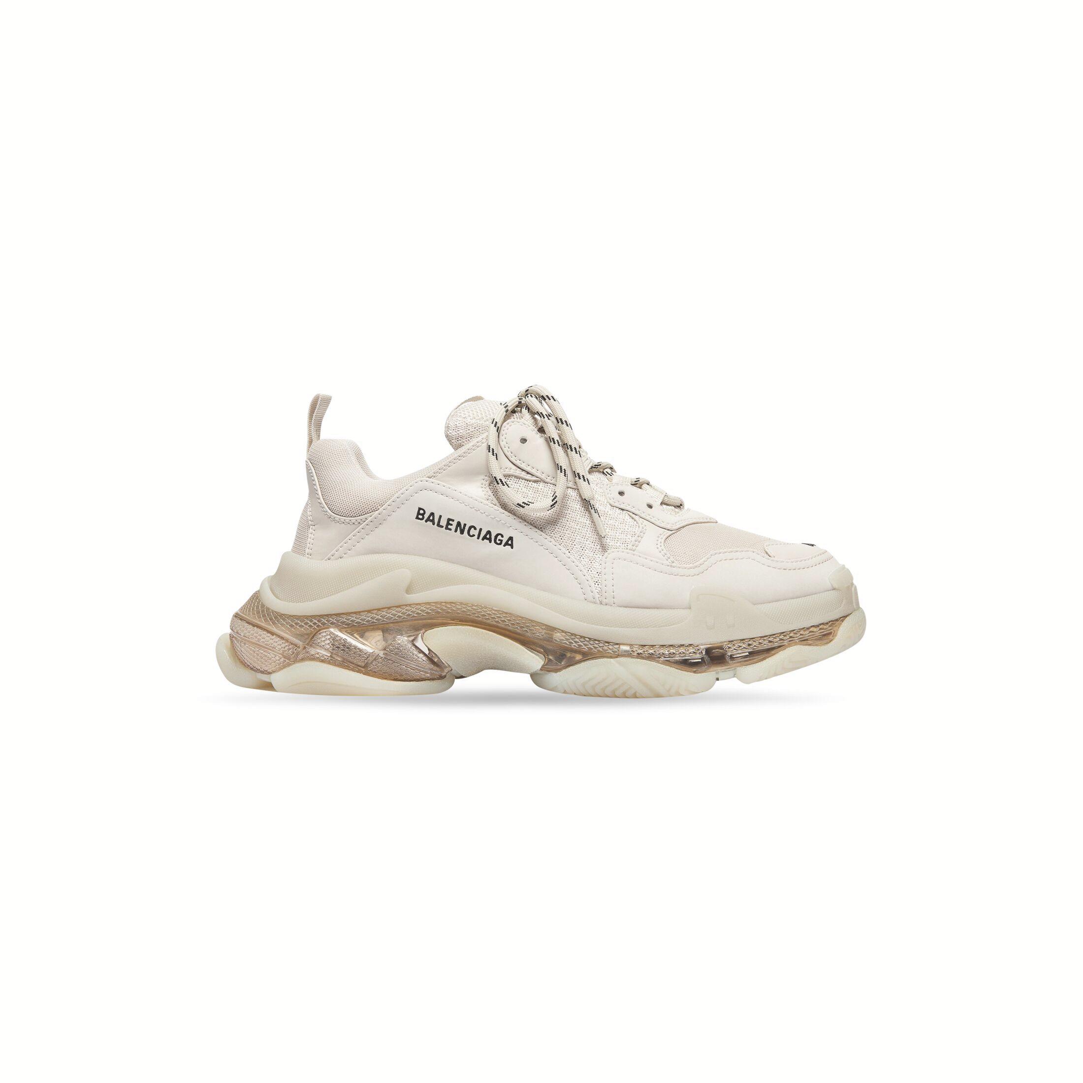 Giày Balenciaga Triple S Sneaker Clear Sole Nam Trắng Đục