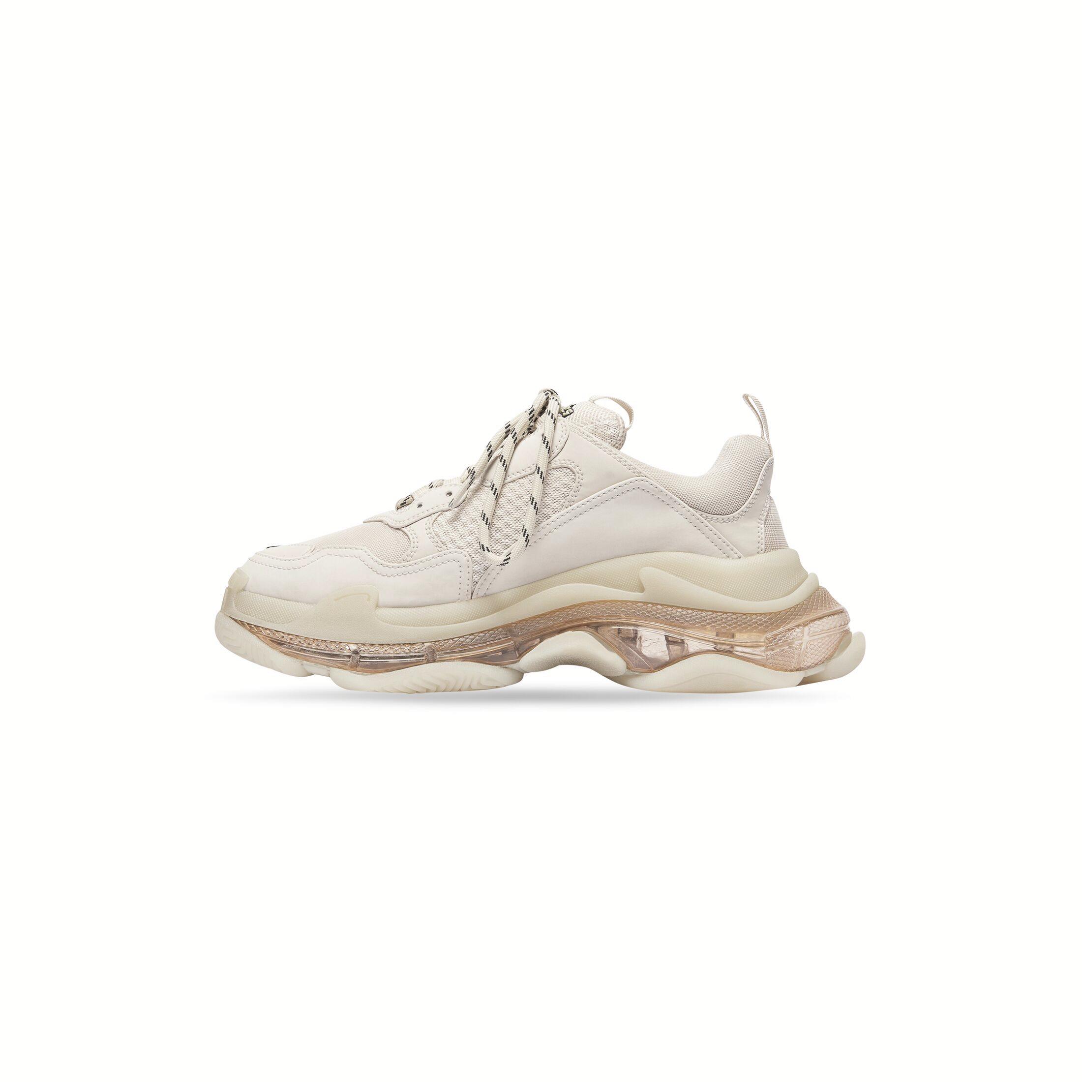 Giày Balenciaga Triple S Sneaker Clear Sole Nam Trắng Đục