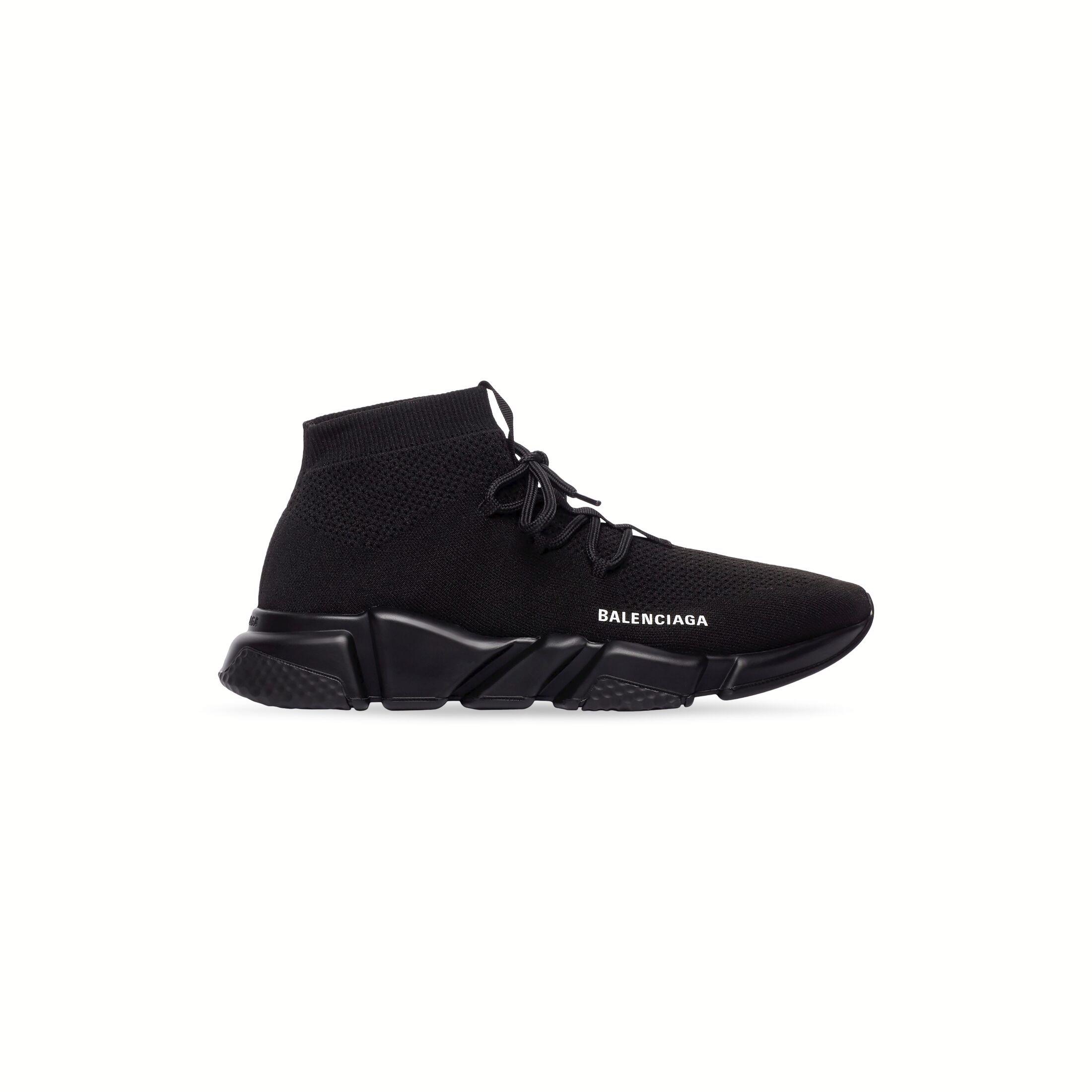 Giày Balenciaga Speed Lace-Up Sneaker Nam Đen