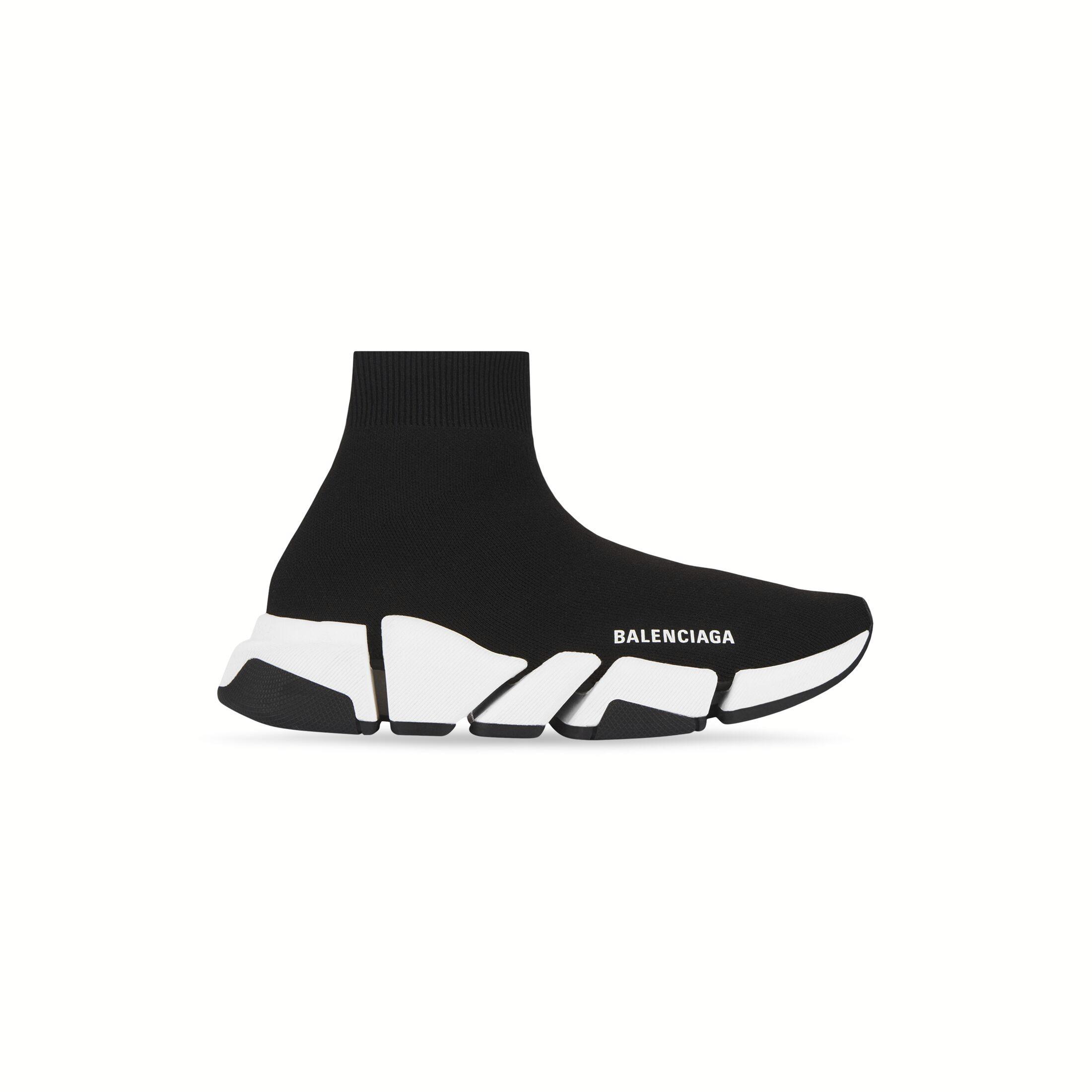 Giày Balenciaga Speed 2.0 Sneaker Nam Đen Trắng