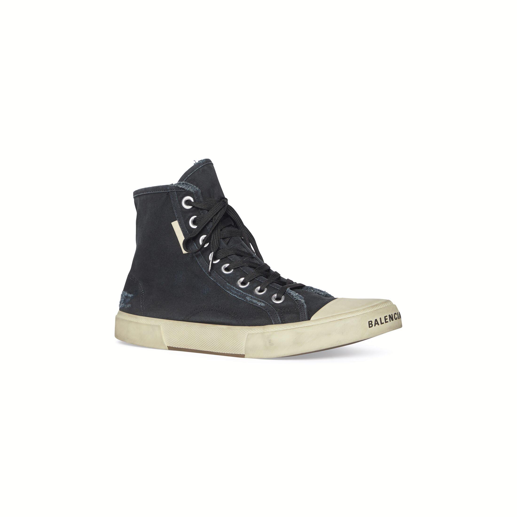 Giày Balenciaga Paris High Top Sneaker Nam Đen Trắng