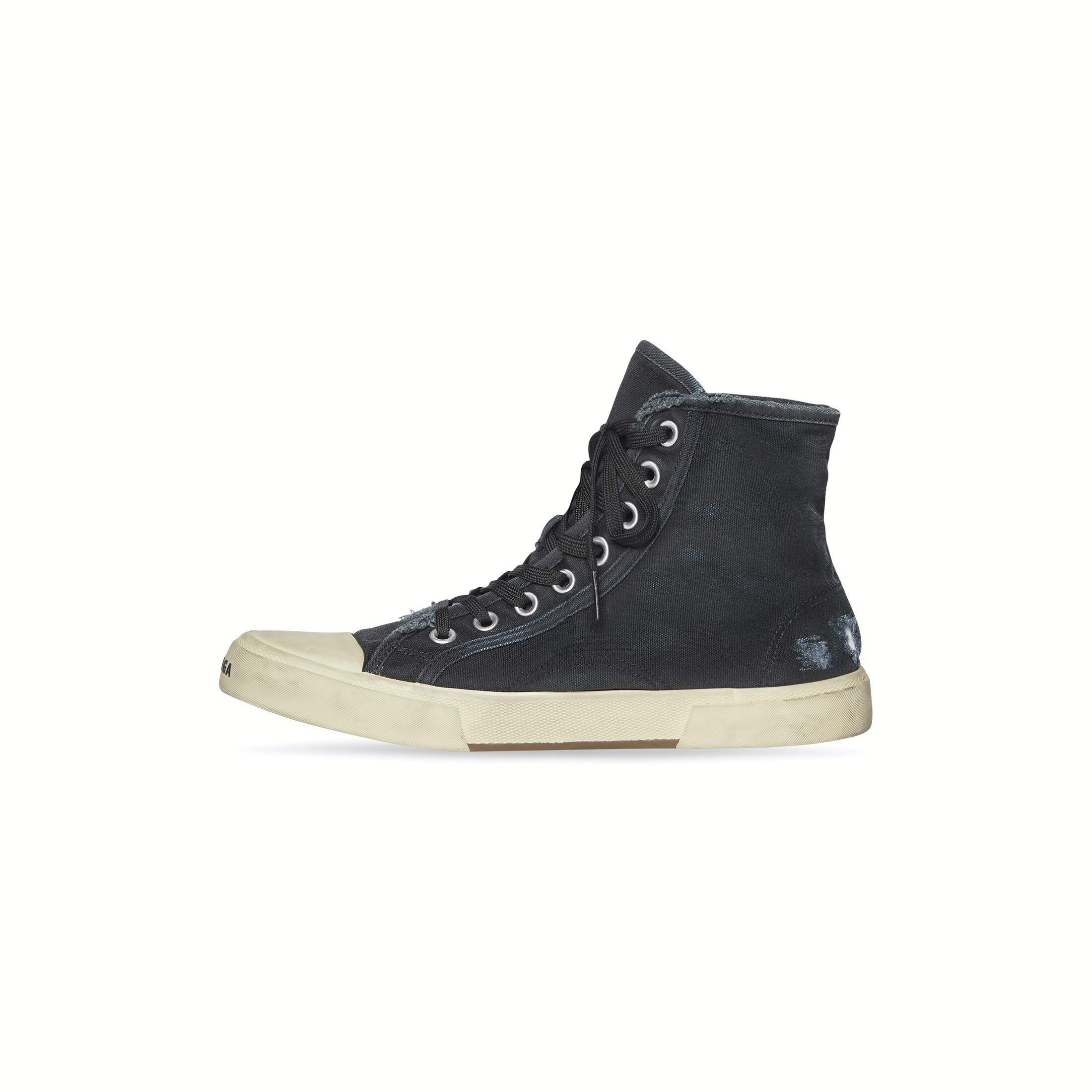 Giày Balenciaga Paris High Top Sneaker Nam Đen Trắng