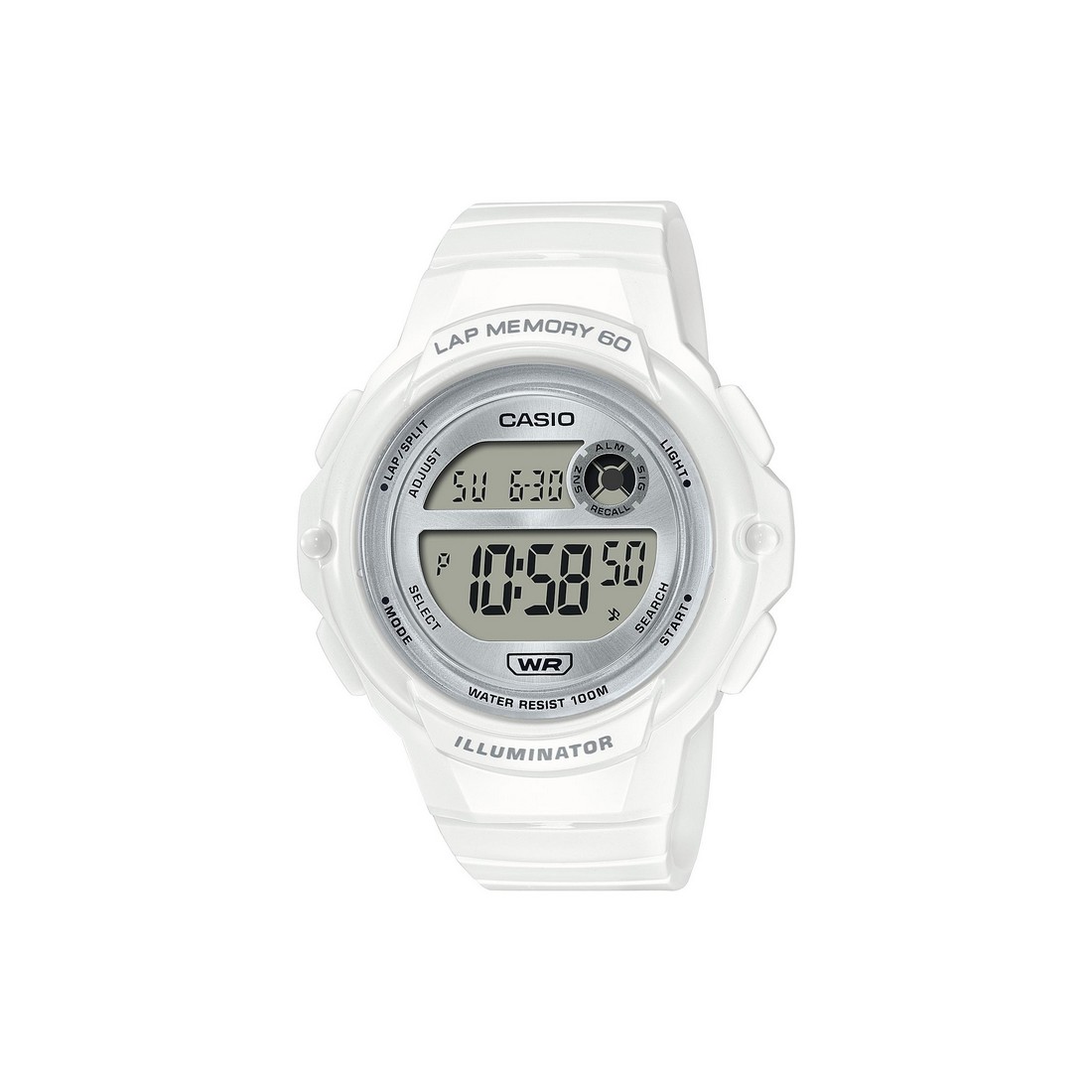 Đồng Hồ Casio Lws-1200H-7A1V Nữ Trắng Xám