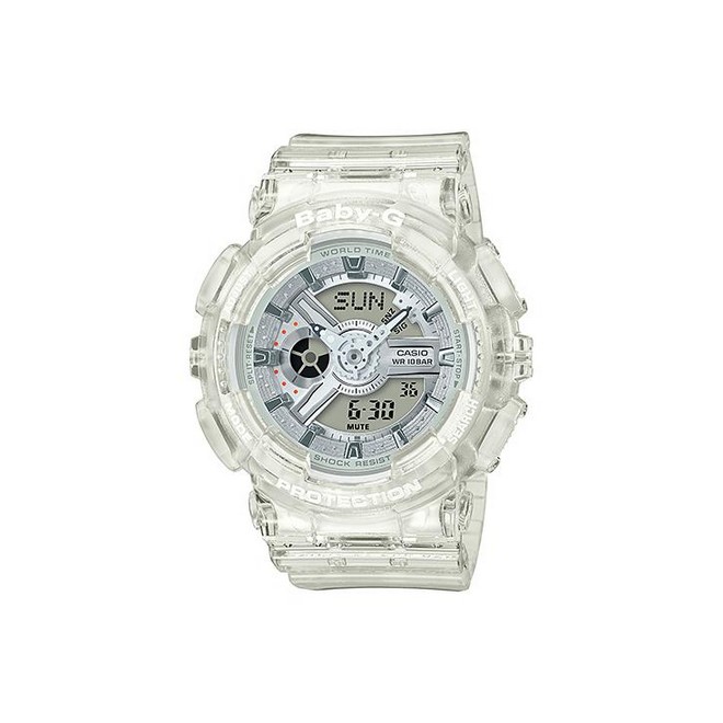 Đồng Hồ Casio Ba-110Cr-7A Nữ Trắng Xám