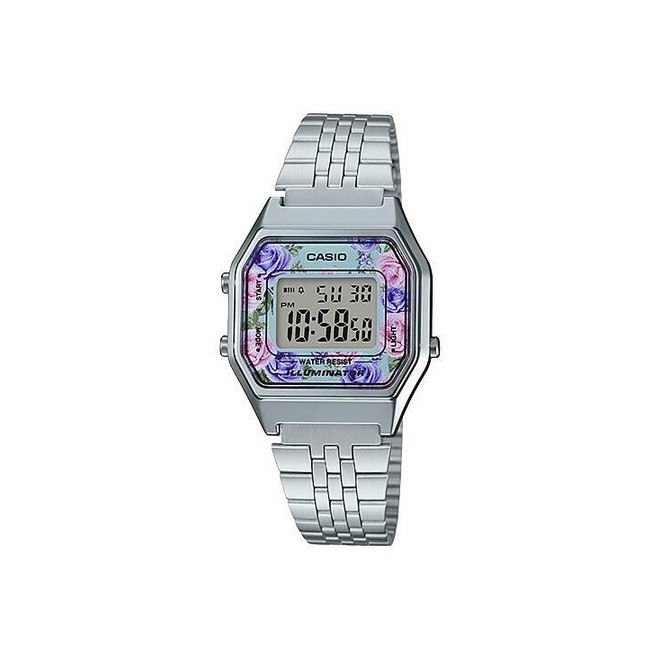 Đồng Hồ Casio La680Wa-2C Nữ Xám Xanh Tím