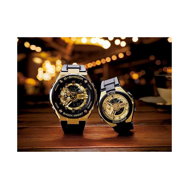 Đồng Hồ Casio Msg-400G-1A2 Nữ Đen Vàng