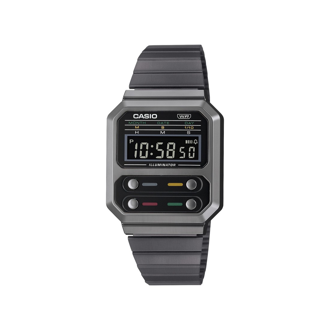 Đồng Hồ Casio A100Wegg-1A Nam Đen Xám