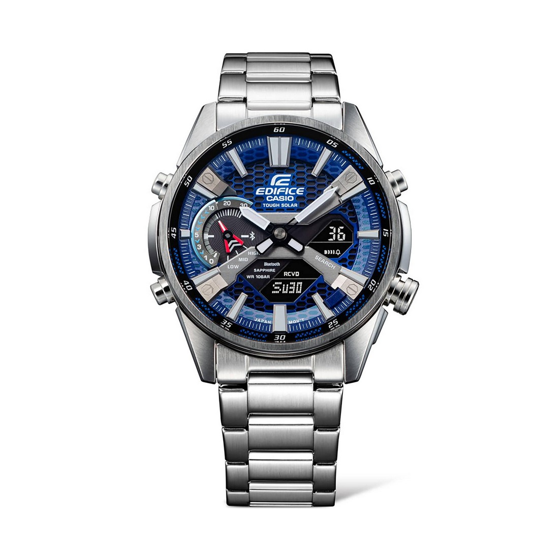 Đồng Hồ Casio Ecb-S100D-2A Nam Xanh Xám