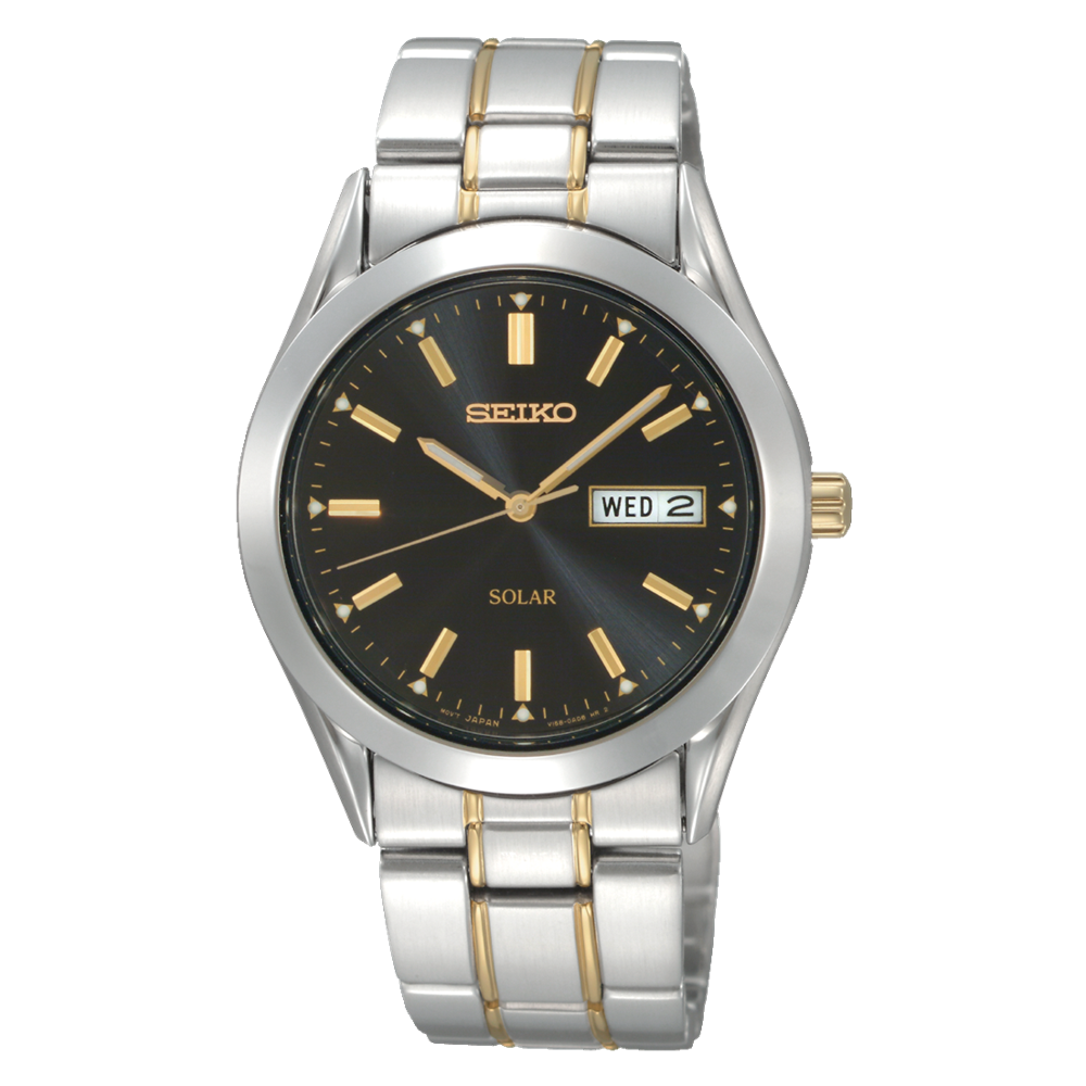 Đồng Hồ Seiko SNE047 Nam Đen Xám Vàng