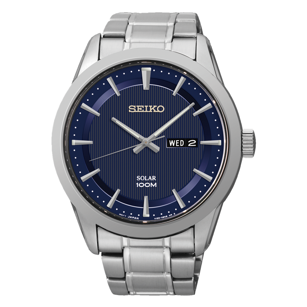 Đồng Hồ Seiko SNE361 Nam Xanh Xám