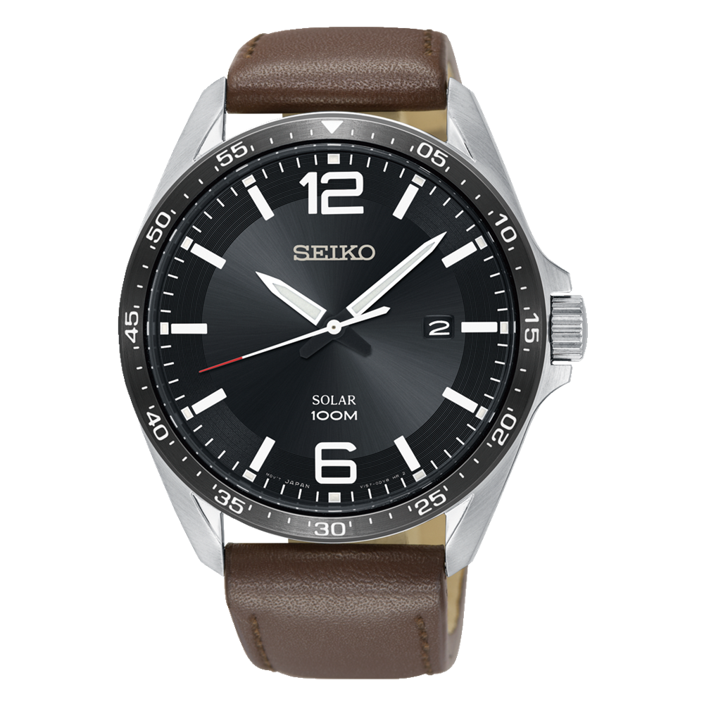 Đồng Hồ Seiko SNE487 Nam Đen Nâu