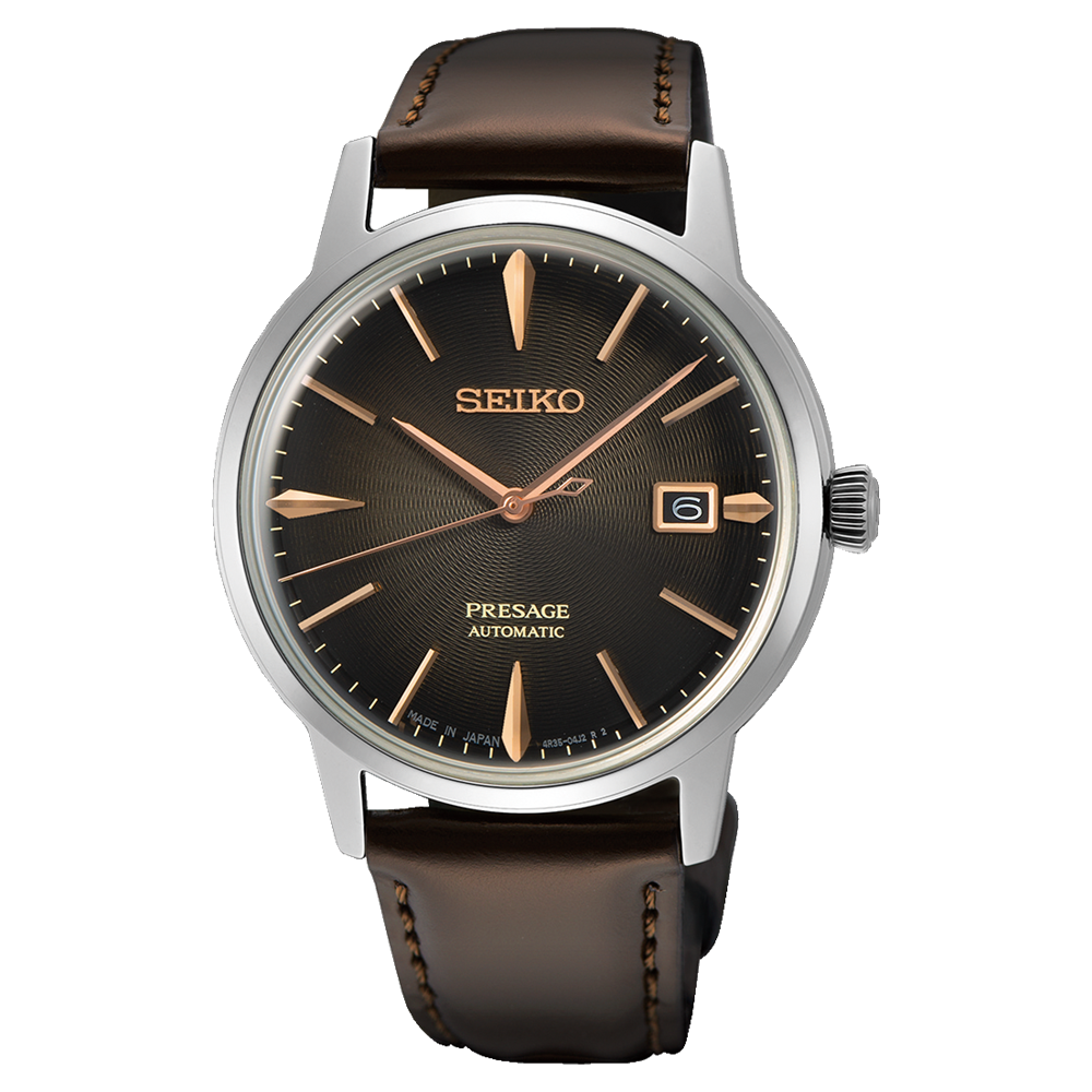 Đồng Hồ Seiko Presage SRPJ17 Nam Nâu Xám