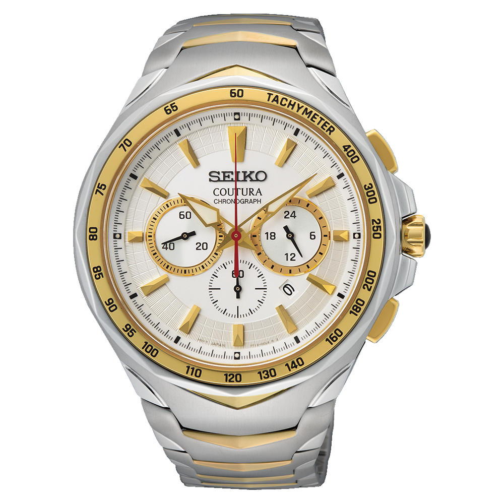 Đồng Hồ Seiko Coutura SRWZ24 Nam Trắng Vàng Xám