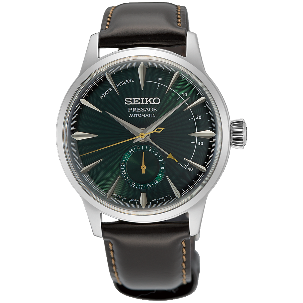 Đồng Hồ Seiko Presage SSA459 Nam Xanh Rêu Nâu Xám