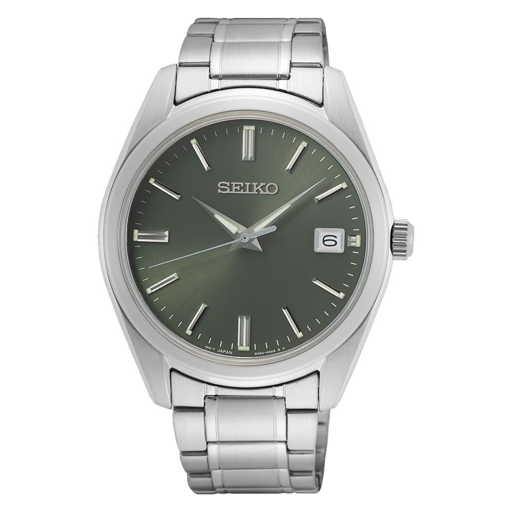 Đồng Hồ Seiko SUR527 Nam Xám Xanh Rêu