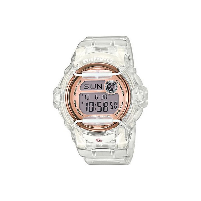 Đồng Hồ Casio Bg-169G-7B Nữ Trắng Vàng Hồng