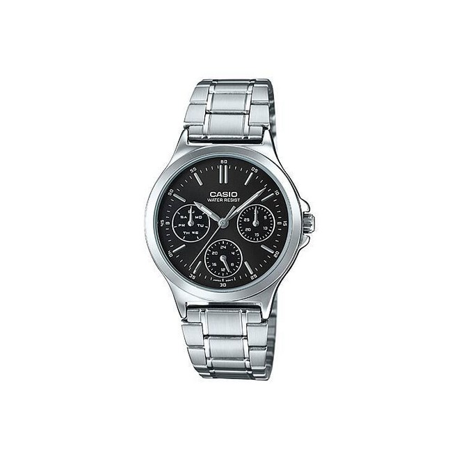 Đồng Hồ Casio Ltp-V300D-1A Nữ Đen Xám