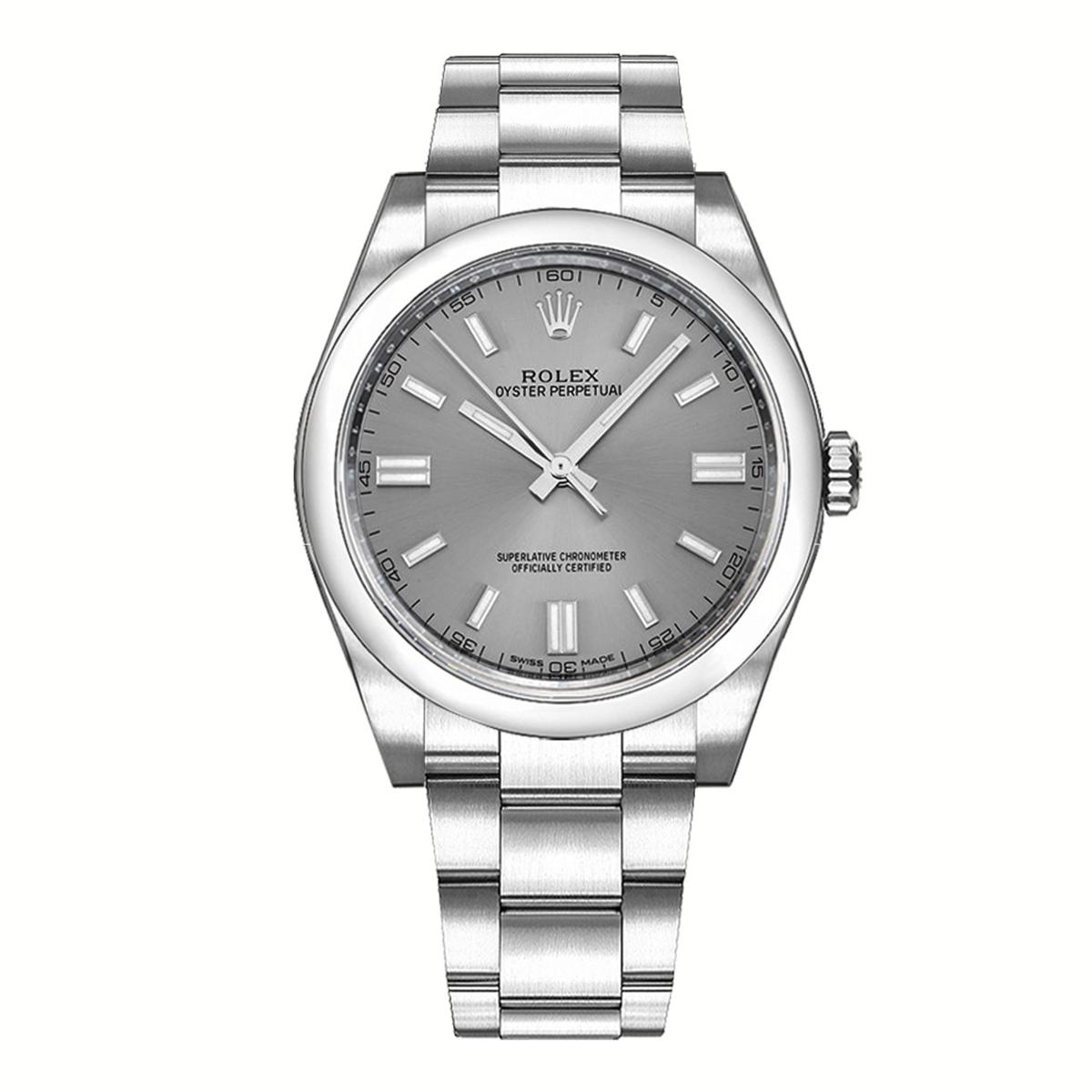 Đồng Hồ Rolex Oyster Perpetual 116000-0009 36mm Nam Xám