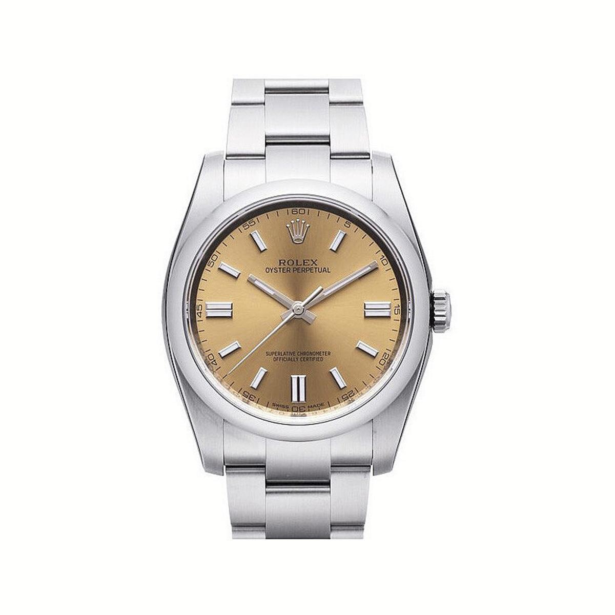 Đồng Hồ Rolex Oyster Perpetual 116000-0011 36mm Nam Vàng Xám