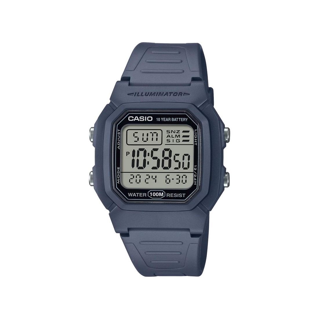 Đồng Hồ Casio W-800H-2Av Nam Xanh Than