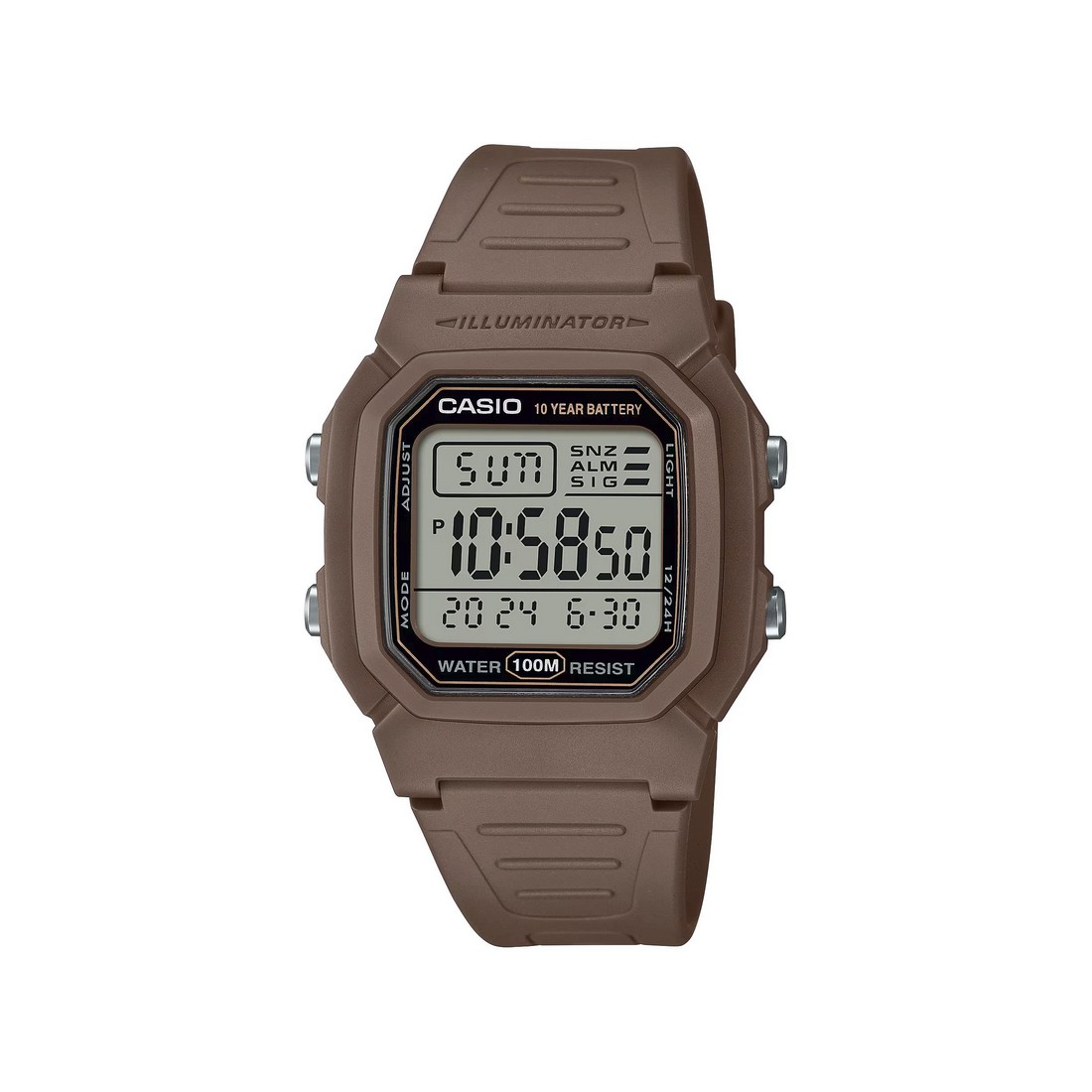 Đồng Hồ Casio W-800H-5Av Nam Nâu