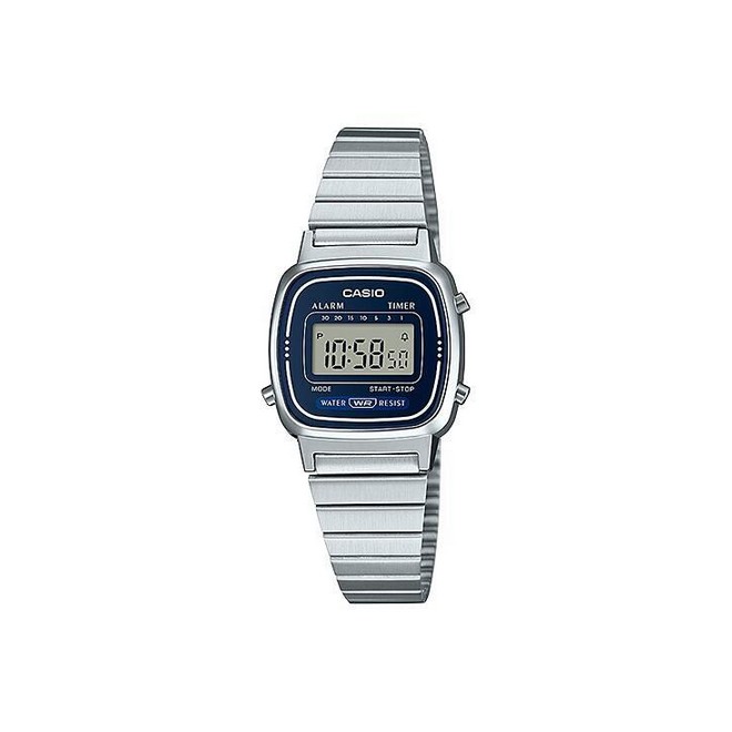 Đồng Hồ Casio La670Wa-2 Nữ Xám Xanh