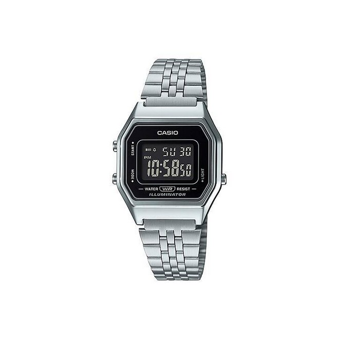 Đồng Hồ Casio La680Wa-1B Nữ Đen Xám