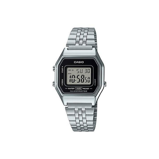 Đồng Hồ Casio La680Wa-1 Nữ Đen Xám