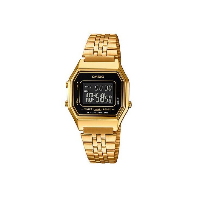 Đồng Hồ Casio La680Wga-1B Nữ Vàng Đen