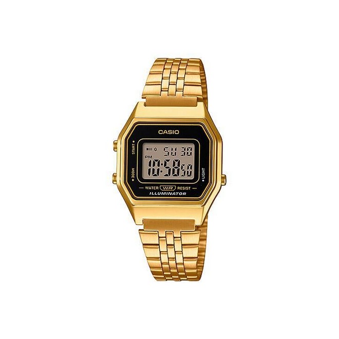 Đồng Hồ Casio La680Wga-1 Nữ Vàng Đen