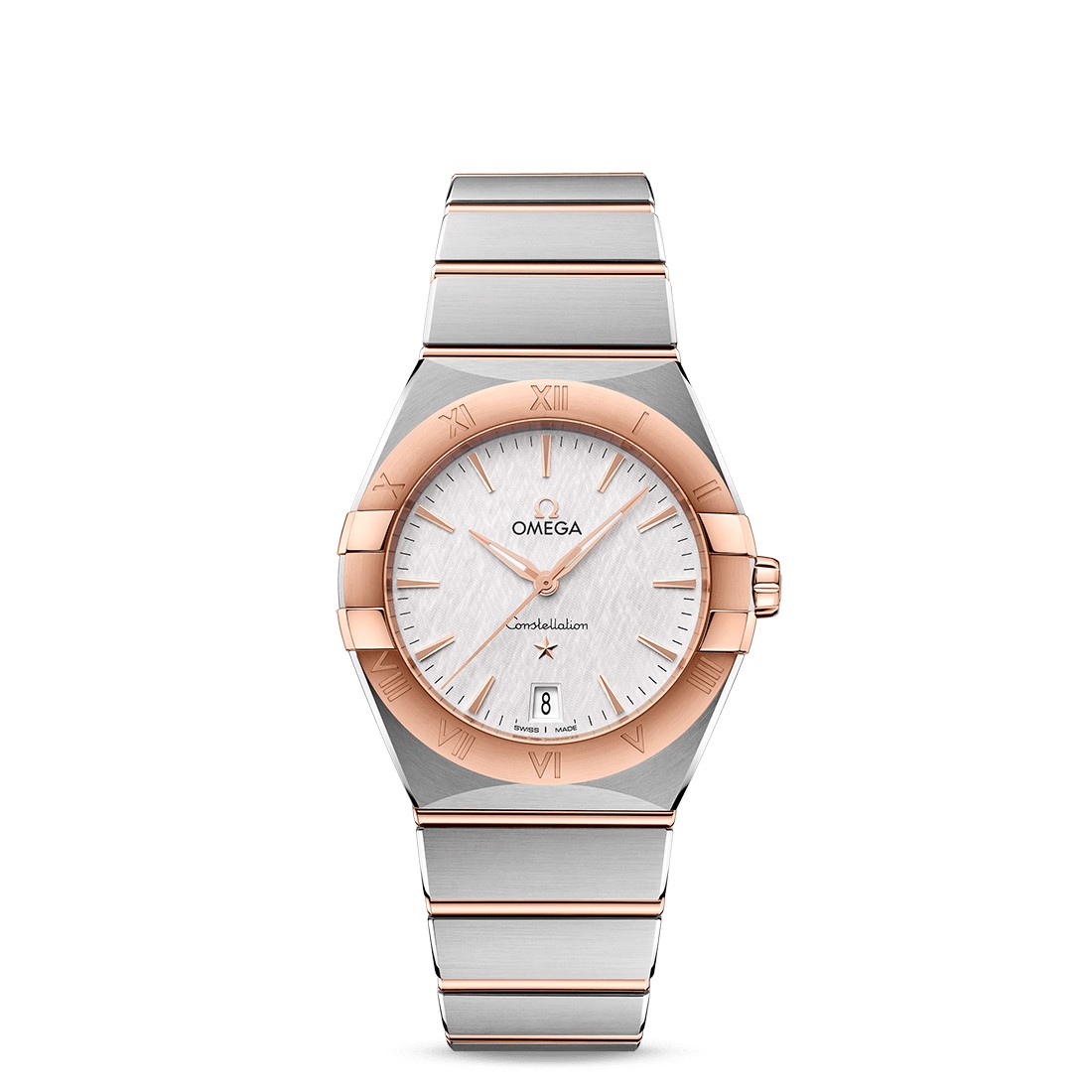 Đồng Hồ Omega Constellation Quartz 36 mm Nam Xám Vàng