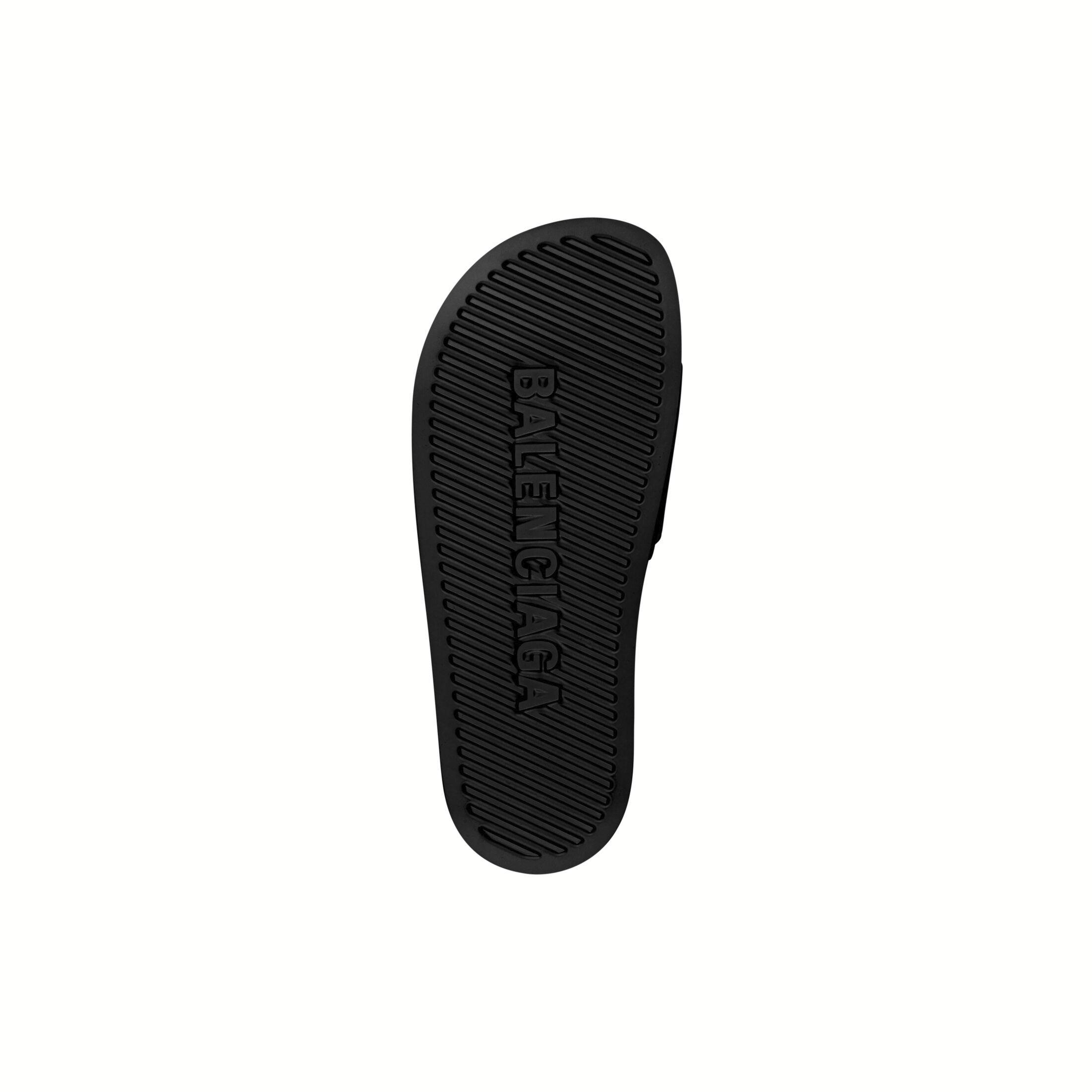 Dép Balenciaga Pool Slide Sandal Nam Đen Trắng