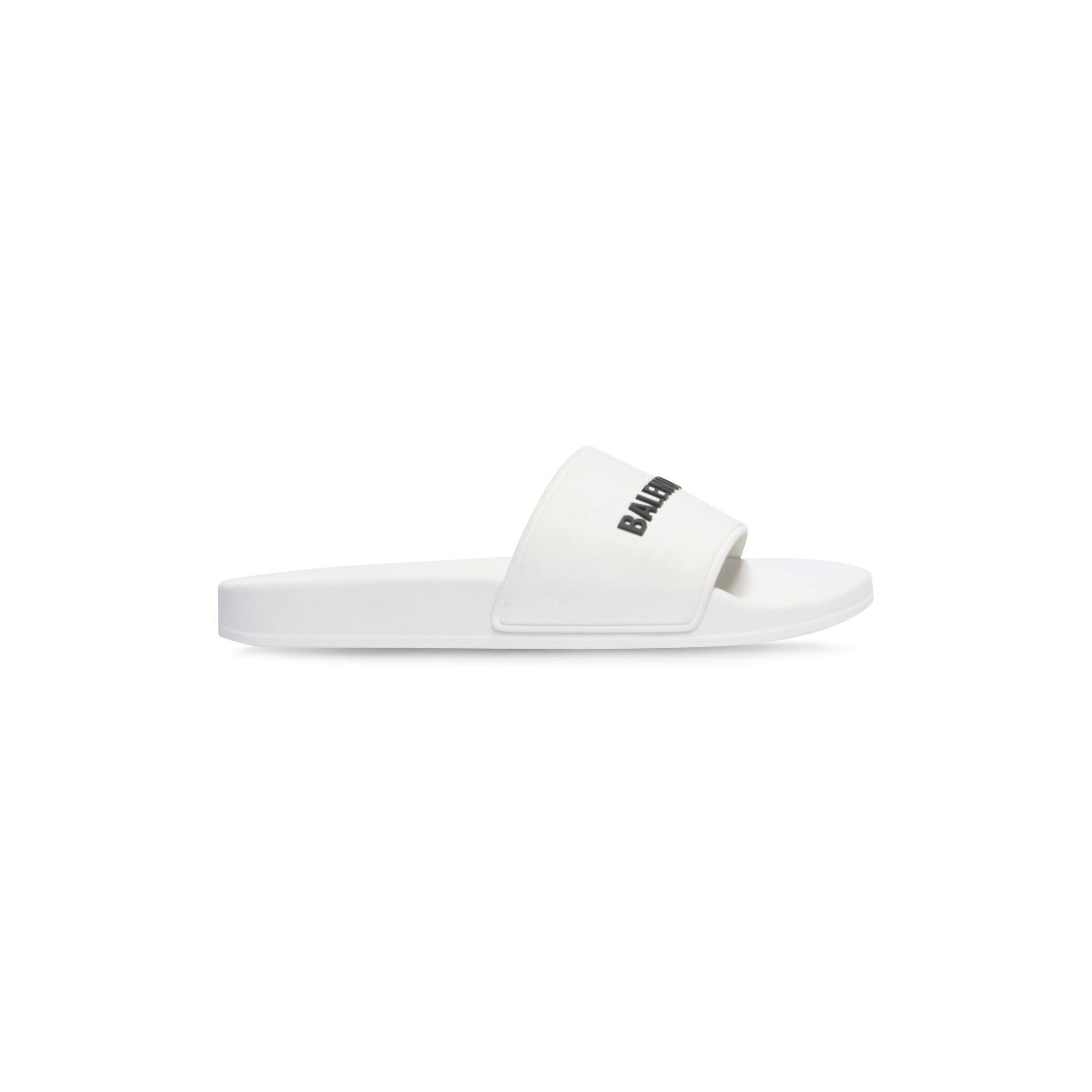 Dép Balenciaga Pool Slide Sandal Nam Trắng Đen