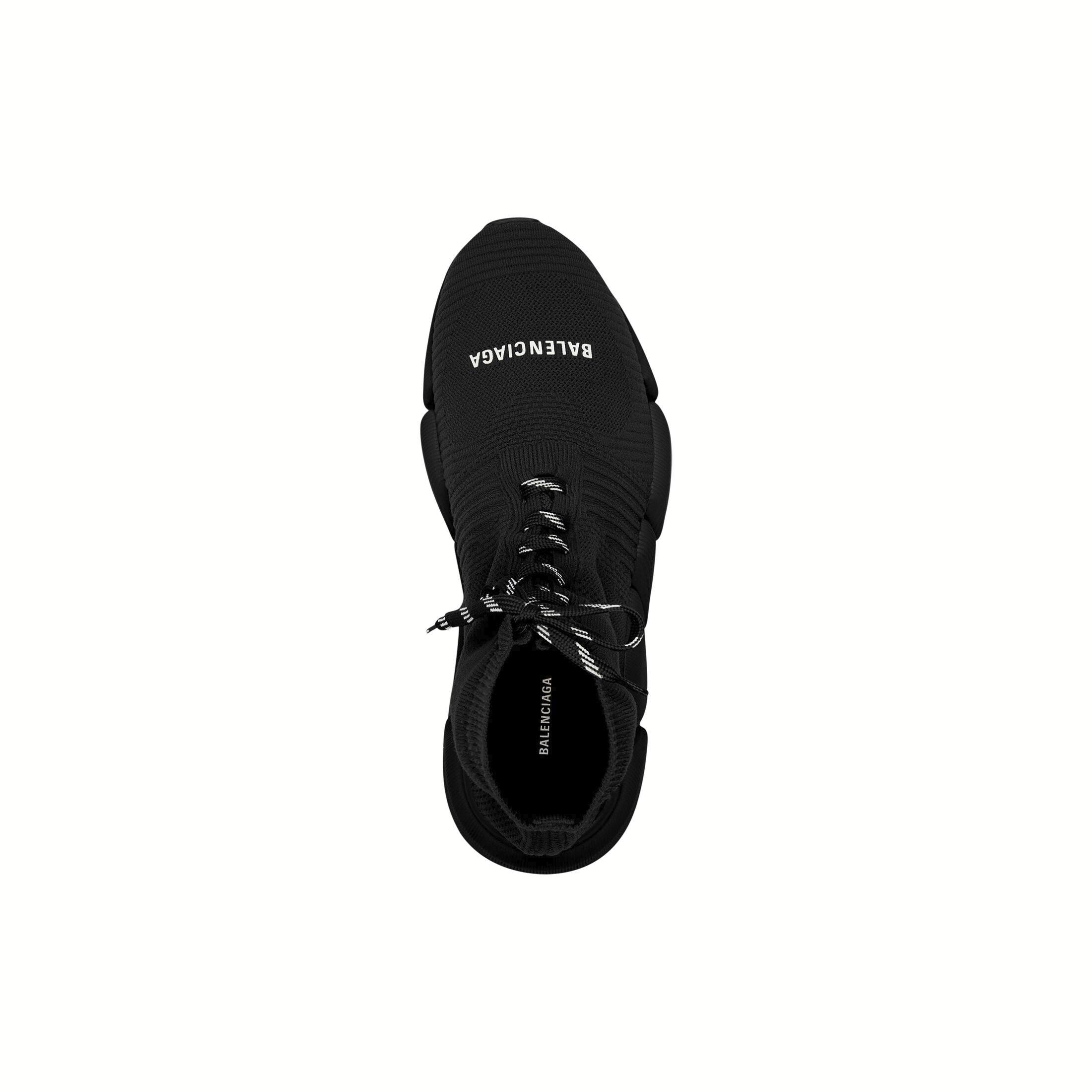 Giày Balenciaga Speed 2.0 Lace-up Recycled Knit Sneaker Nam Đen