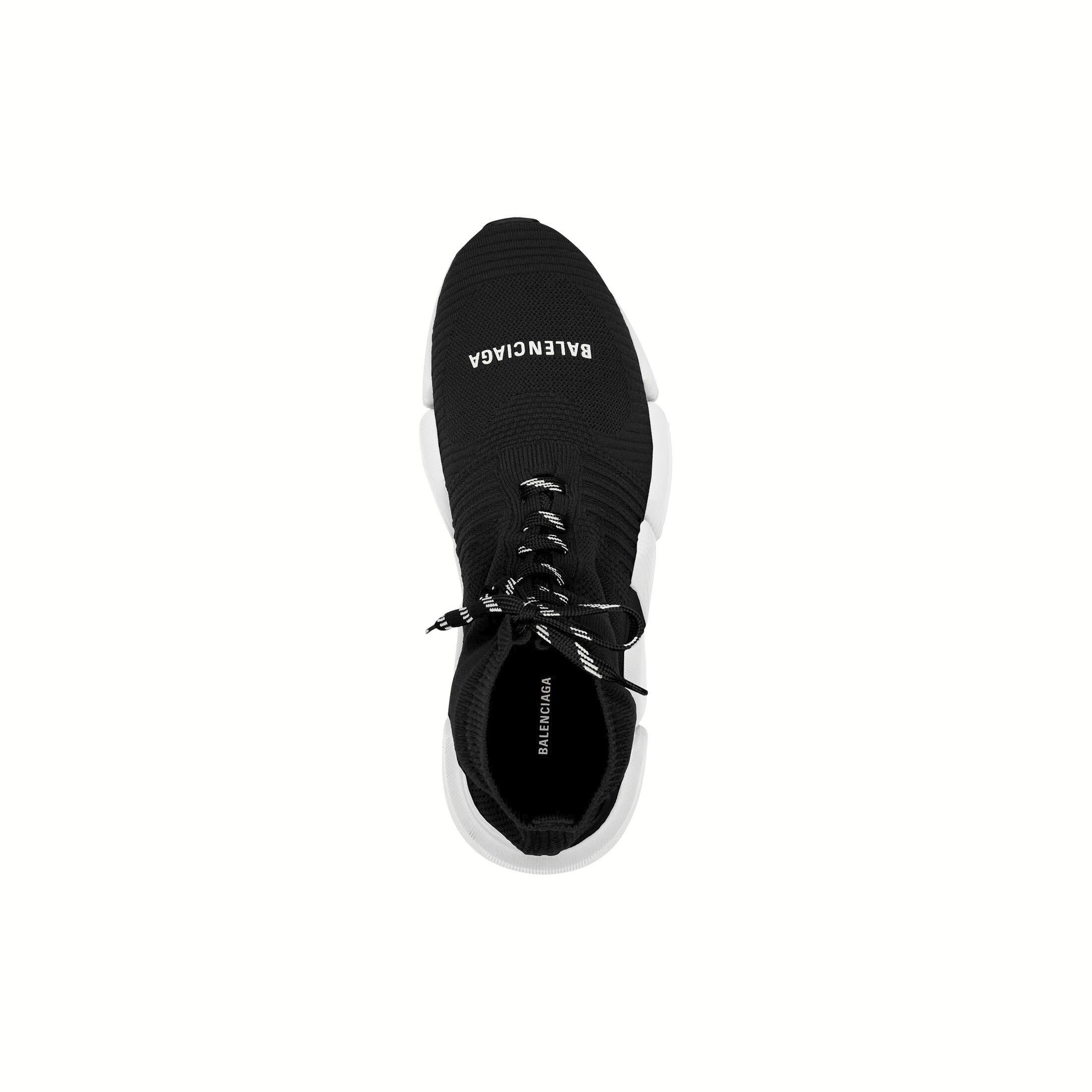 Giày Balenciaga Speed 2.0 Lace-up Sneaker Nam Đen Trắng